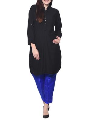 blue silk blend tapered pant - 13345350 - Standard Image - 4