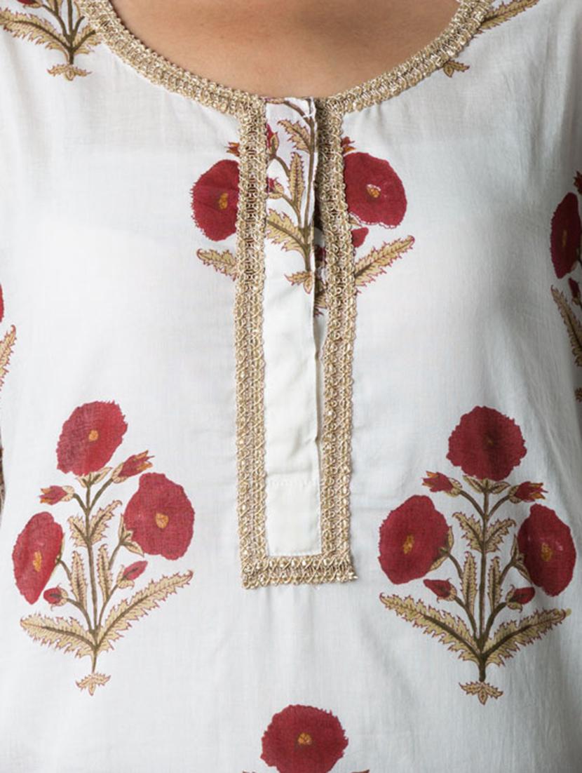 white kurta palazzo set - 13348991 - Zoom Image - 4