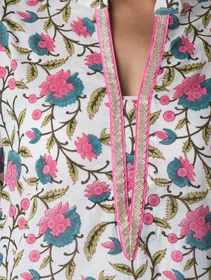 pink lemon multi colored kurta plazzo set - 13349014 - Standard Image - 4