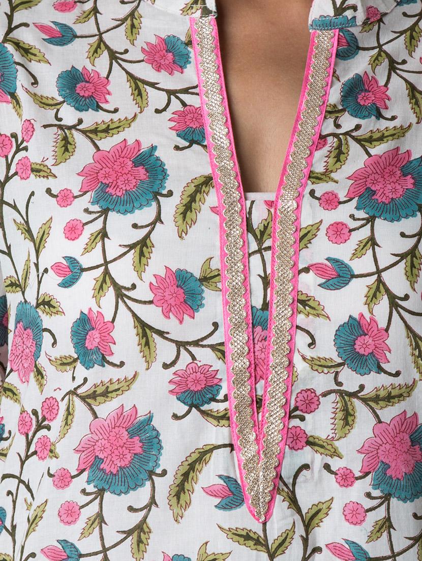 pink lemon multi colored kurta plazzo set - 13349014 - Zoom Image - 4