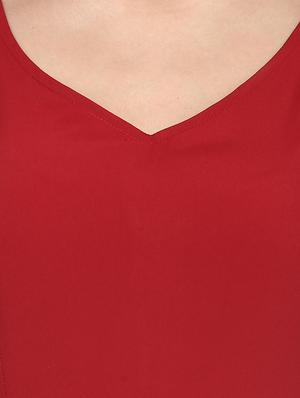 red crepe jumpsuit - 13350015 - Standard Image - 4