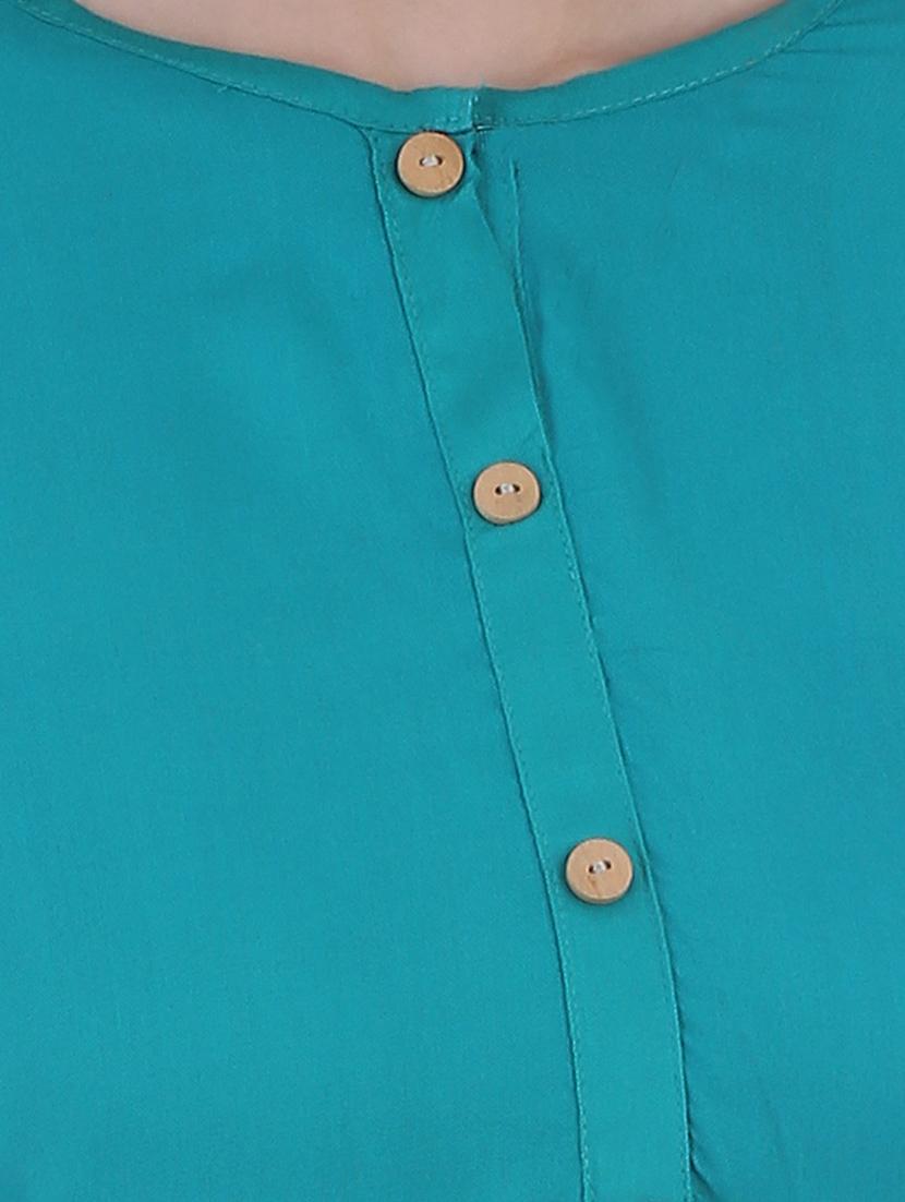 blue rayon regular top - 13351554 - Zoom Image - 4