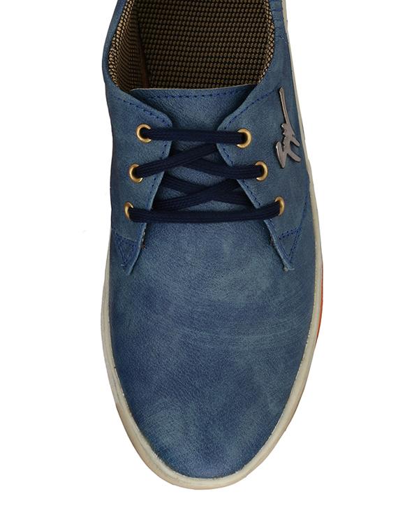 blue leatherette lace up sneaker - 13352587 - Zoom Image - 4