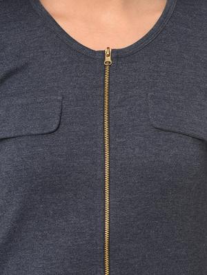 navy blue cotton jersey dress - 13354742 - Standard Image - 4