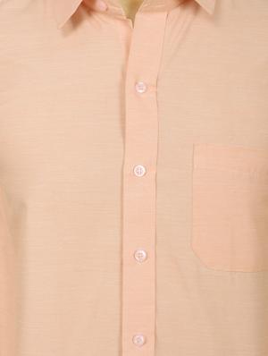 orange cotton blend formal shirt - 13356056 - Standard Image - 4