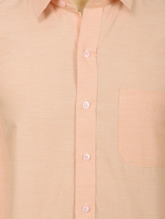 orange cotton blend formal shirt - 13356056 - Zoom Image - 4