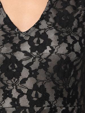 v-neck floral laced maxi dress - 13357037 - Standard Image - 4