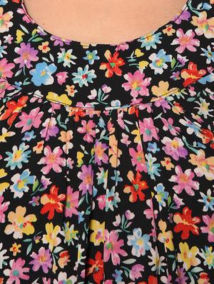black floral printed dress - 13357039 - Standard Image - 4