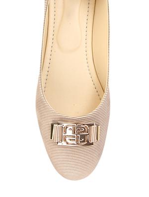 beige leatherette slip on ballerina - 13358317 - Standard Image - 4