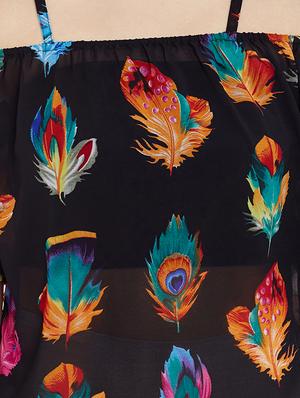 black printed regular top - 13359226 - Standard Image - 4
