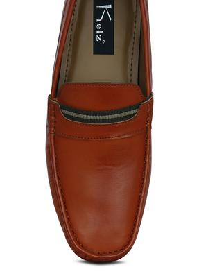tan leatherette slip on loafer - 13359928 - Standard Image - 4