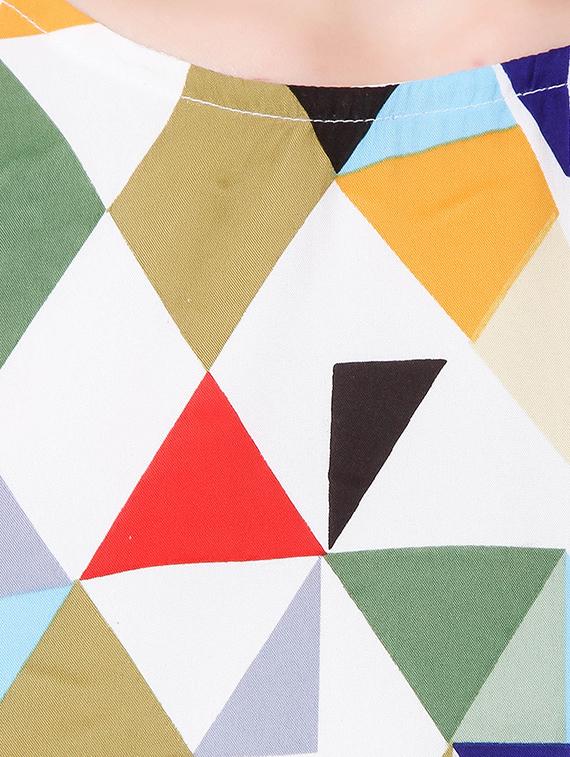 geometric print crop top - 13372213 - Zoom Image - 4