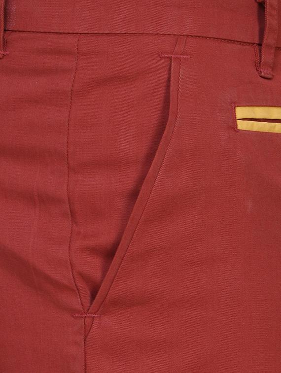 red cotton shorts - 13376066 - Zoom Image - 4
