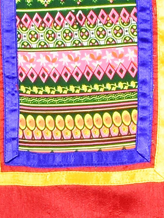 red dupion printed straight kurta - 13377115 - Zoom Image - 4