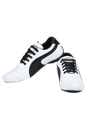 white leatherette lace up shoe - 13377327 - Standard Image - 4