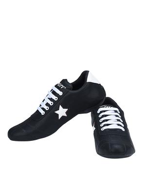 black leatherette lace up shoe - 13377336 - Standard Image - 4