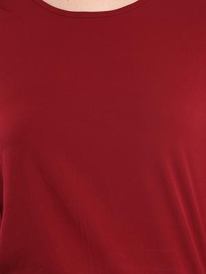 maroon asymmetric dress - 13386413 - Standard Image - 4