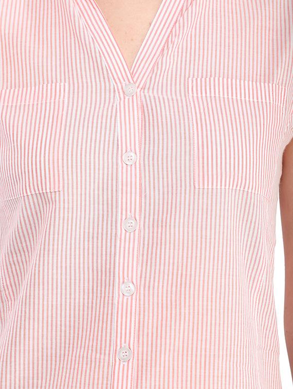 pink cotton regular shirt - 13386429 - Zoom Image - 4