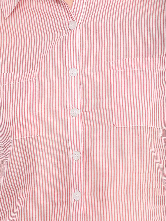 pink cotton regular shirt - 13386432 - Zoom Image - 4