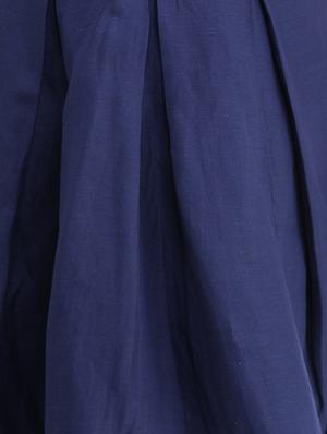 blue cotton box pleat skirts - 13386455 - Standard Image - 4