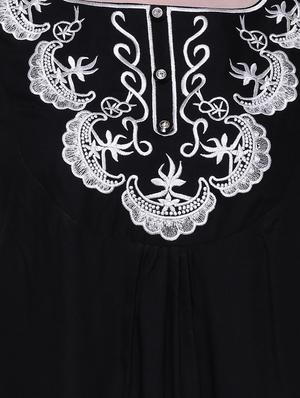black viscose regular tunic - 13387645 - Standard Image - 4