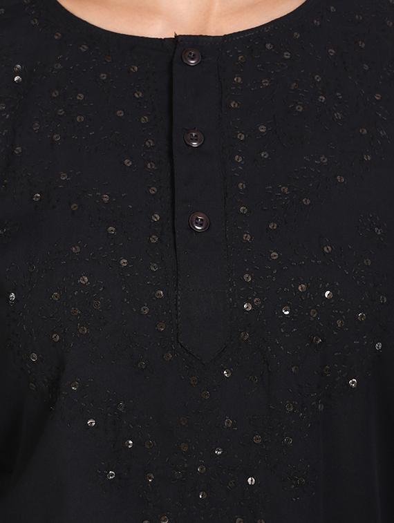 black viscose regular top - 13387887 - Zoom Image - 4