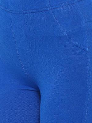 solid blue denim jegging - 13389784 - Standard Image - 4