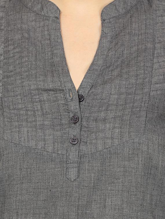 grey polyester regular top - 13389996 - Zoom Image - 4