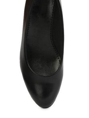 black leatherette slip on pumps - 13393781 - Standard Image - 4