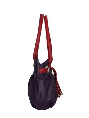 purple leatherette handbag - 13394271 - Standard Image - 4