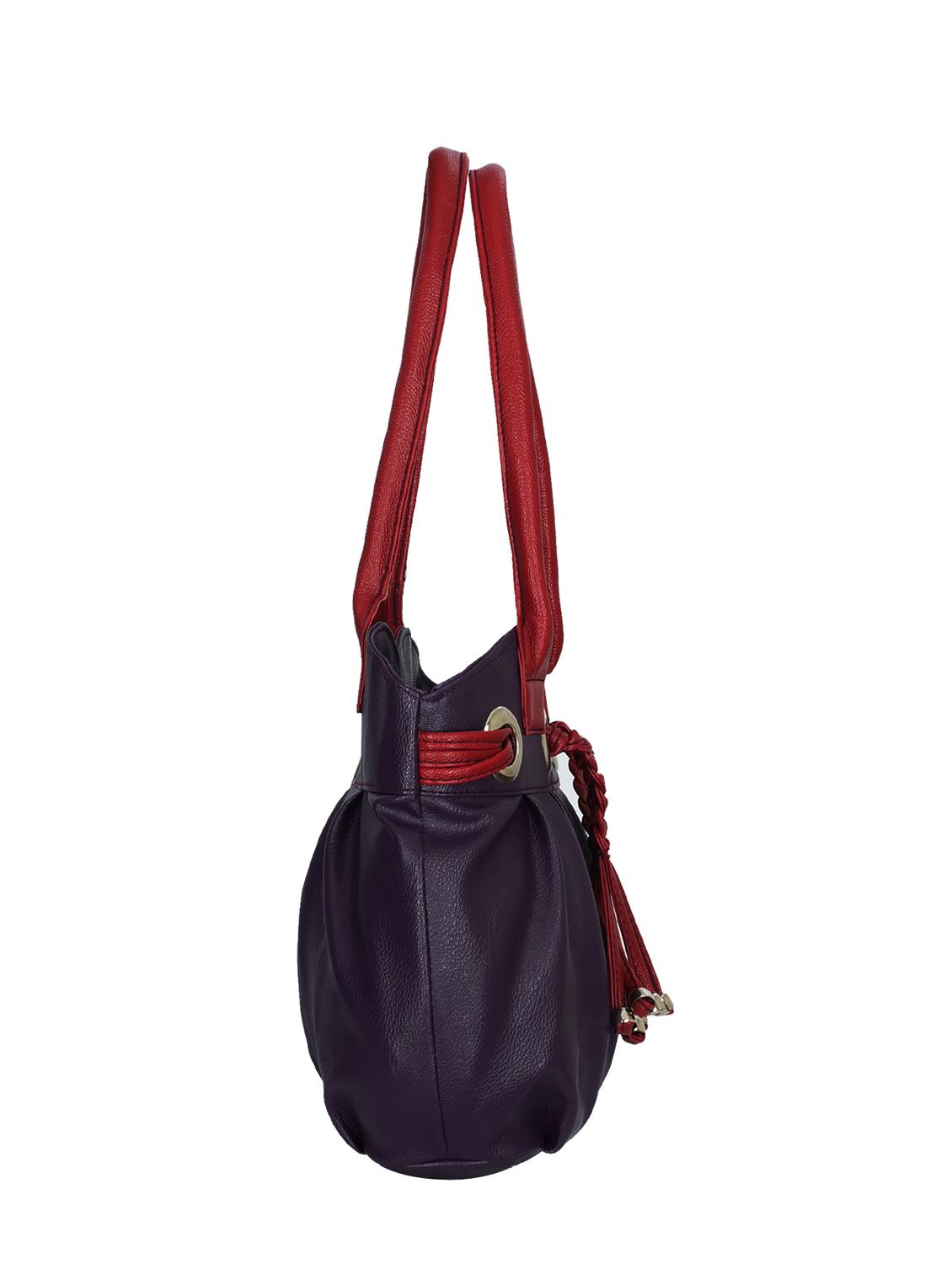 purple leatherette handbag - 13394271 - Zoom Image - 4