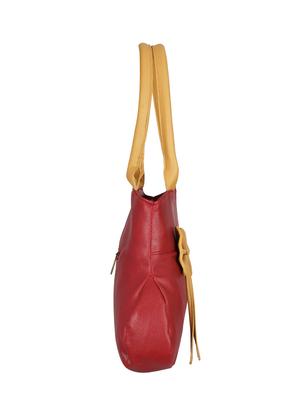 maroon leatherette handbag - 13394289 - Standard Image - 4