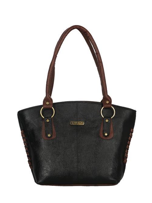 black leatherette handbag - 13394302 - Standard Image - 1