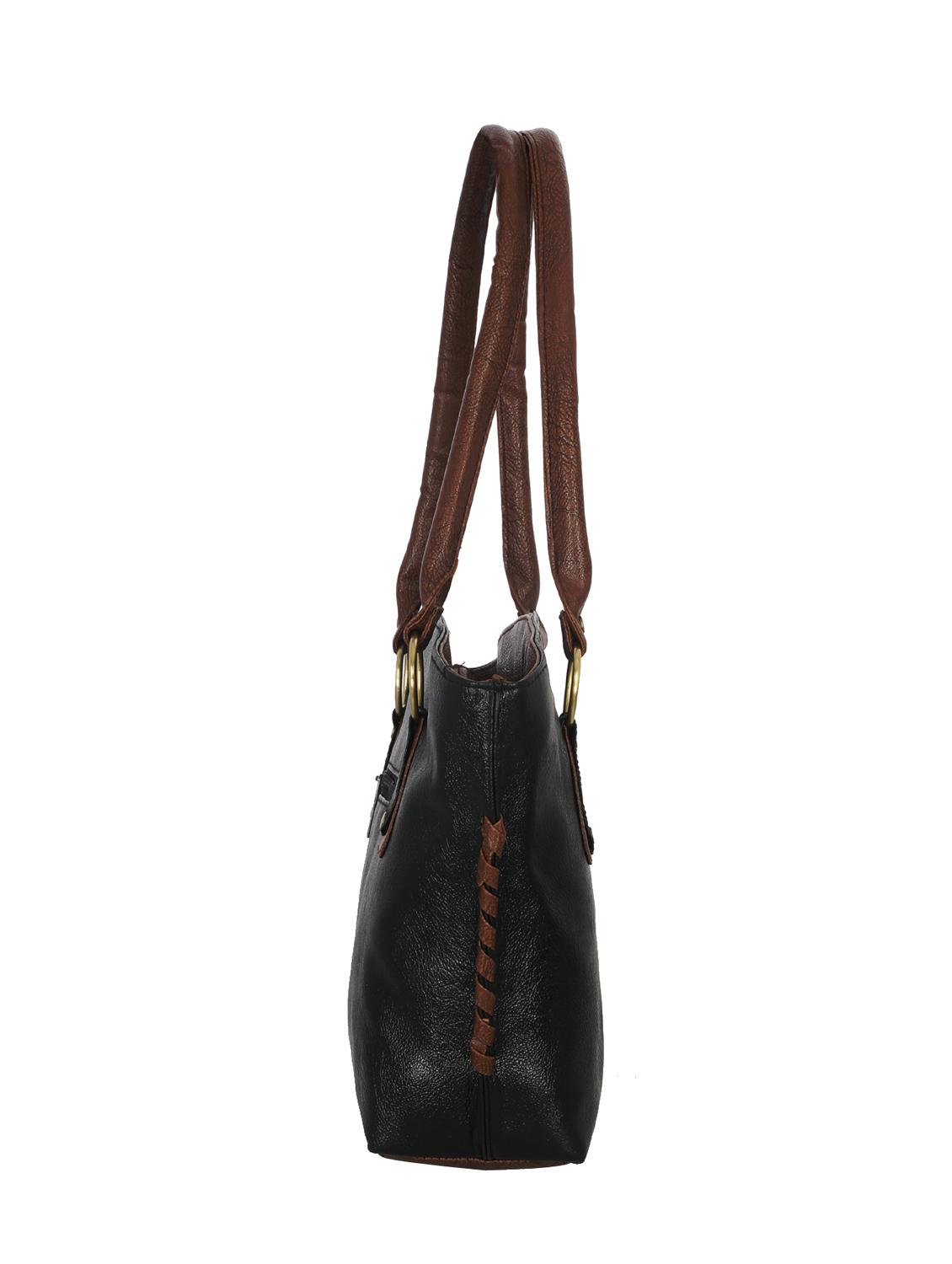 black leatherette handbag - 13394302 - Zoom Image - 4