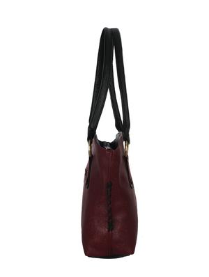 maroon leatherette handbag - 13394303 - Standard Image - 4