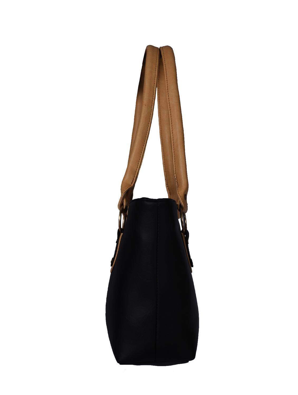 black leatherette handbag - 13394305 - Zoom Image - 4