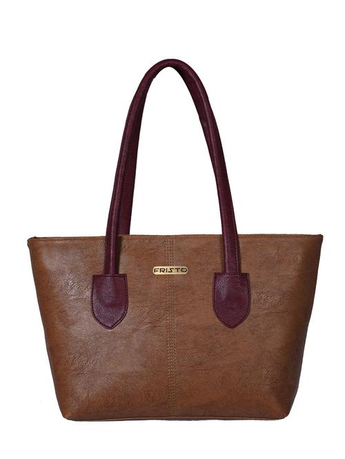 tan leatherette handbag - 13394311 - Standard Image - 1