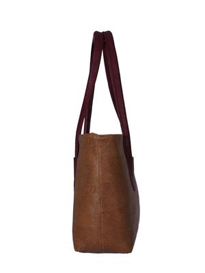 tan leatherette handbag - 13394311 - Standard Image - 4