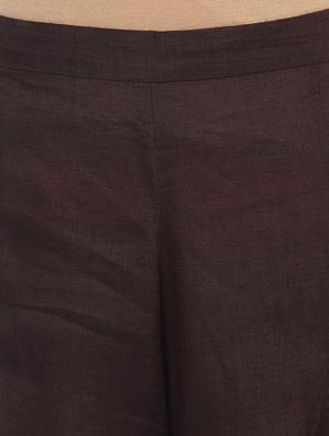 solid brown cotton skorts - 13397462 - Standard Image - 4