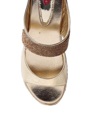 msc women gold synthetic wedge - 13410873 - Standard Image - 4