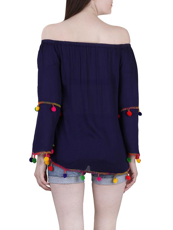 set of 2 multicolored rayon off shoulder tops - 13421604 - Zoom Image - 4