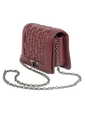 maroon leatherette sling bag - 13422048 - Standard Image - 4