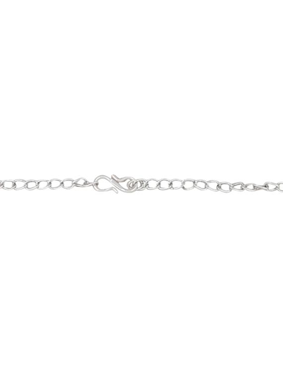 silver metal short necklace - 13422612 - Zoom Image - 4