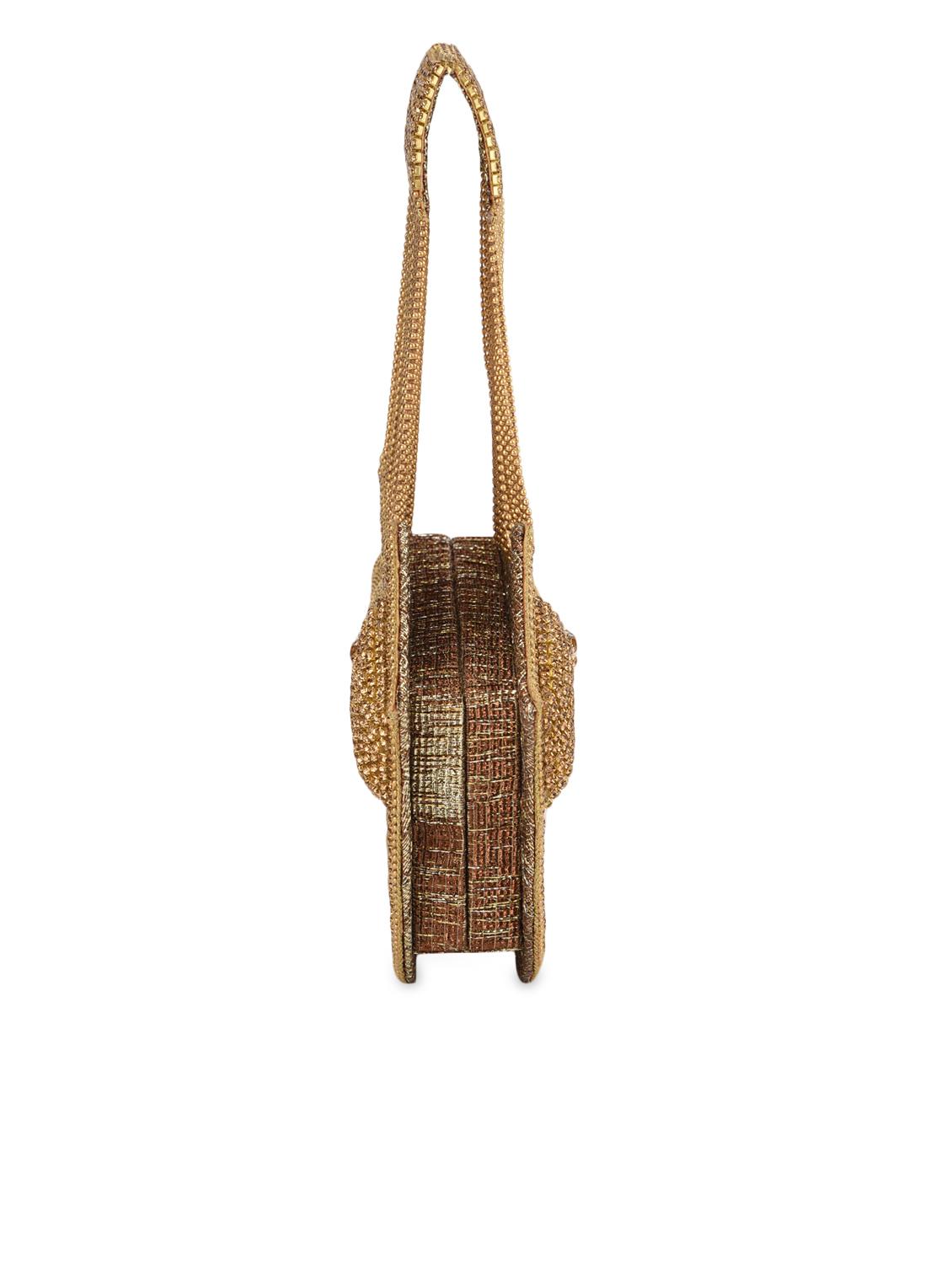 gold embellished shimmer clutch - 13422669 - Zoom Image - 4