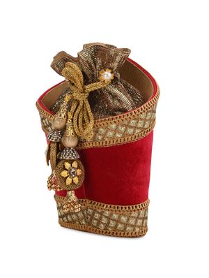 red velvet potli bag - 13422671 - Standard Image - 4