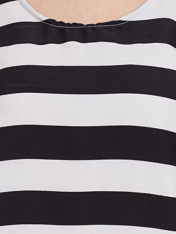 round neck striped tunic - 13424814 - Zoom Image - 4
