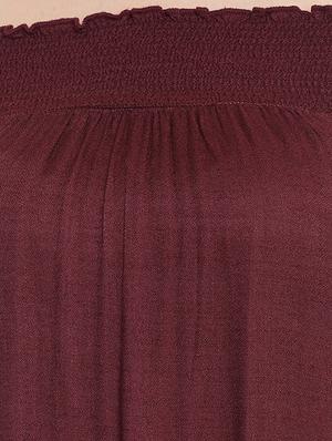 maroon cotton tunic - 13424817 - Standard Image - 4