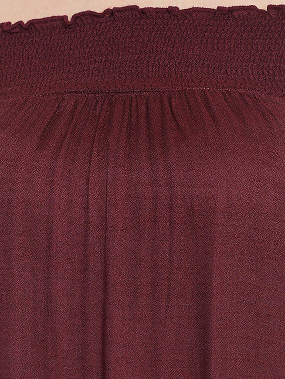 maroon cotton tunic - 13424817 - Zoom Image - 4