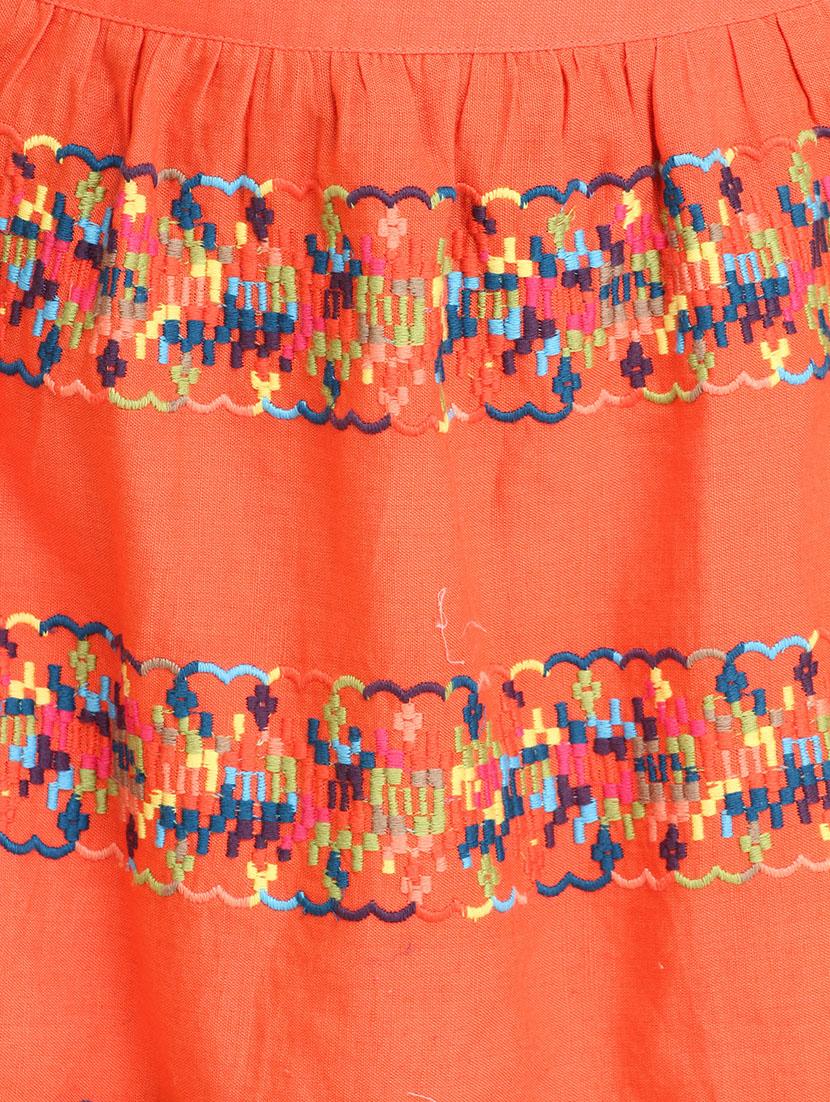 orange cotton skirt - 13424823 - Zoom Image - 4