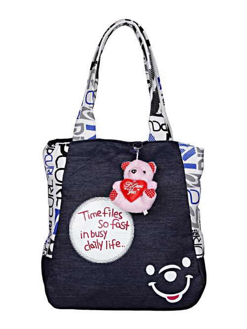 blue cotton tote - 13424886 - Very Small Image - 1